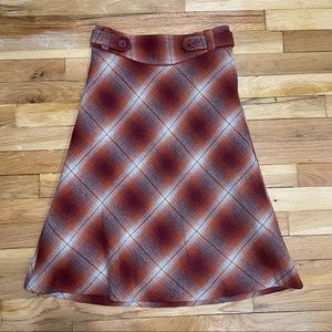 Midi Plaid Skirt